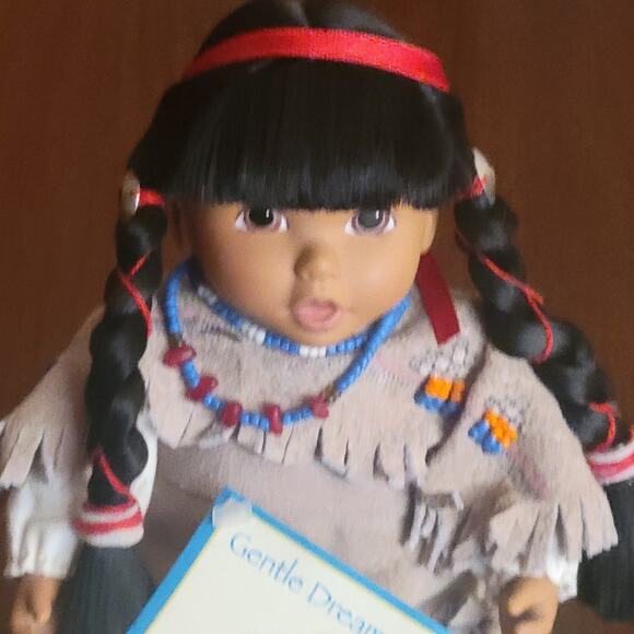 Gentle Dreams Baby Moon Nez Perce Native American leather beaded New with tags - Picture 2 of 12